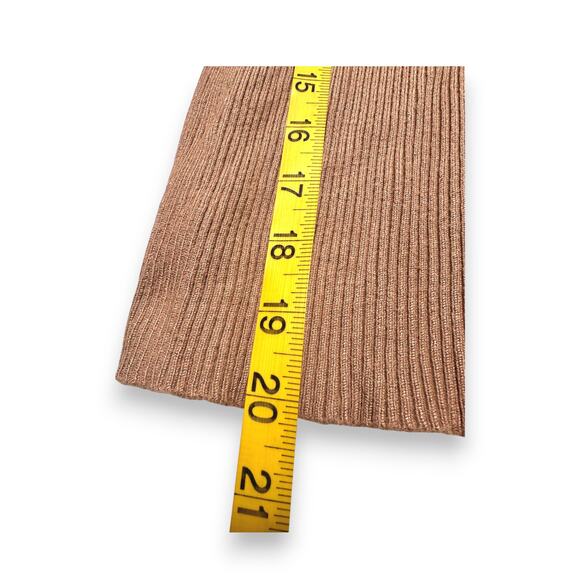 John + Jenn Tan Buttoned Cuff Ribbed Turtleneck Sweater Size Small - Picture 6 of 9